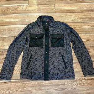 Kane & Unke Men's Charcoal and Black Shirt Jacket